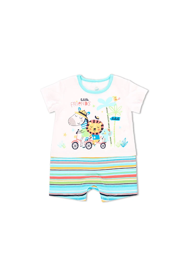 Grenouillère en tricot pour bébé - organique