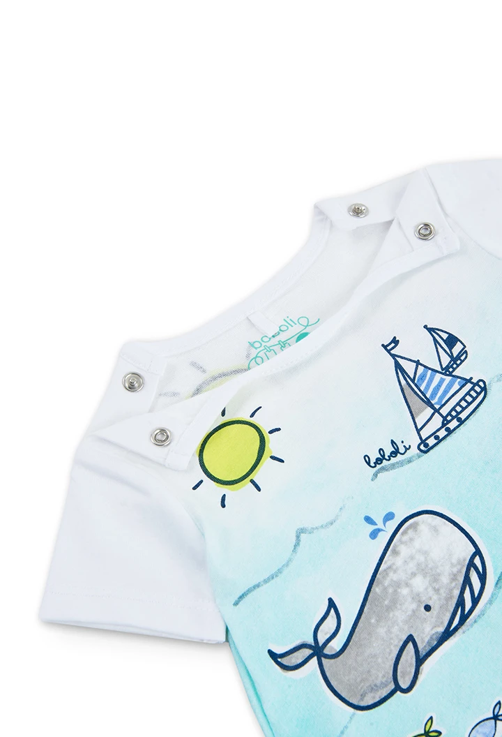 Grenouillère en tricot pour bébé