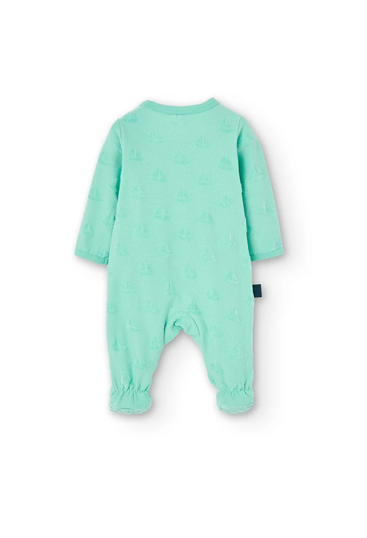 Grenouillère en tricot fantasie pour bébé