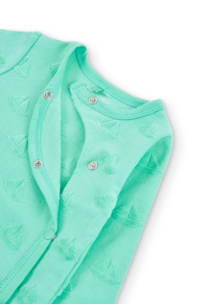Grenouillère en tricot fantasie pour bébé