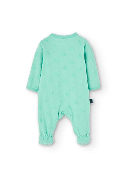 Grenouillère en tricot fantasie pour bébé