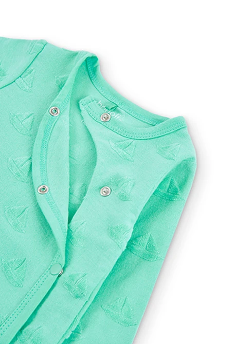 Grenouillère en tricot fantasie pour bébé
