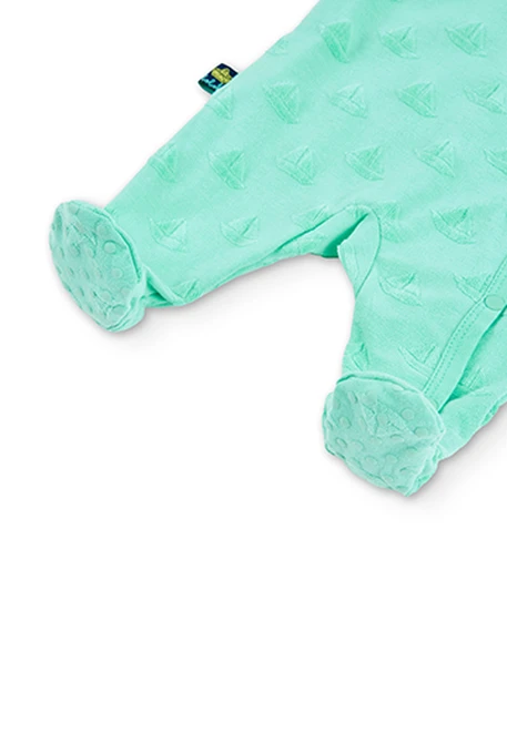 Grenouillère en tricot fantasie pour bébé