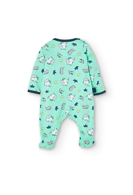 Grenouillère en tricot "éléphants" pour bébé
