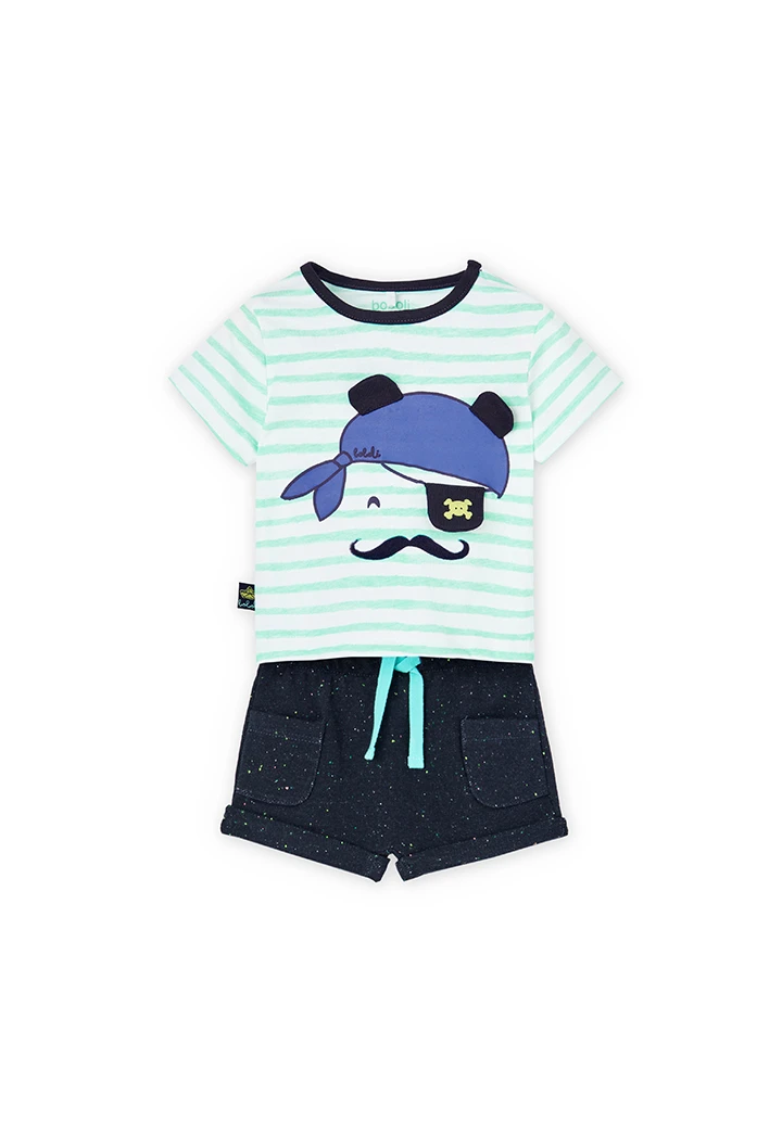 Pack en tricot "pirate" pour bébé garçon