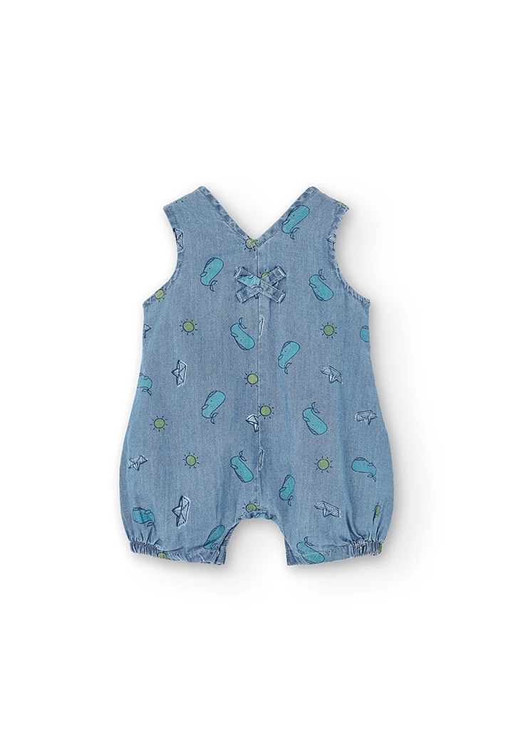 Salopette en jean imprimé pour bébé garçon