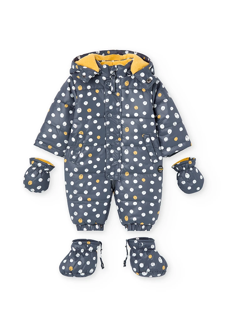 Pull en toile technique a pois pour bébé