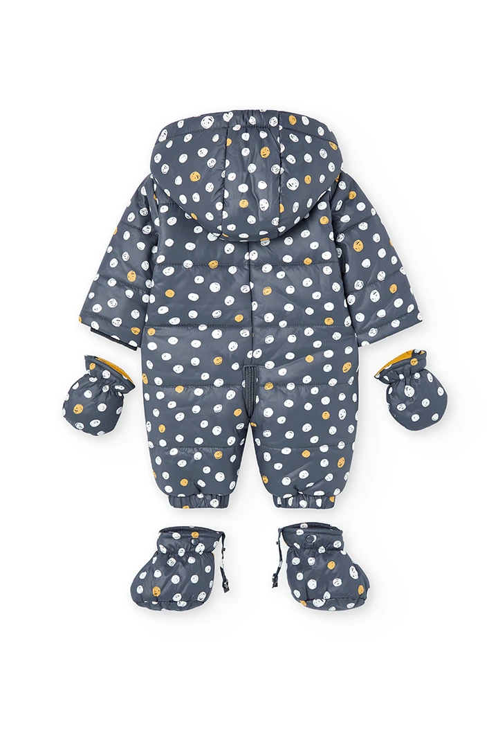 Pull en toile technique a pois pour bébé