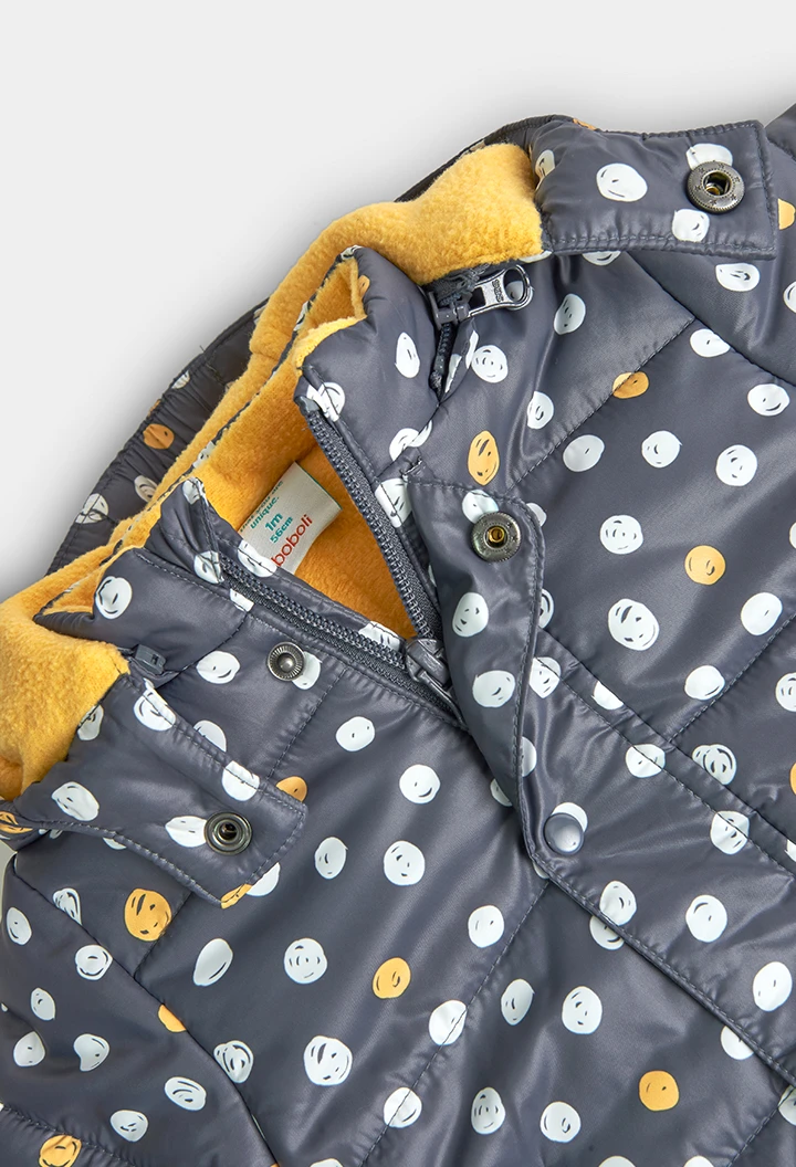 Pull en toile technique a pois pour bébé