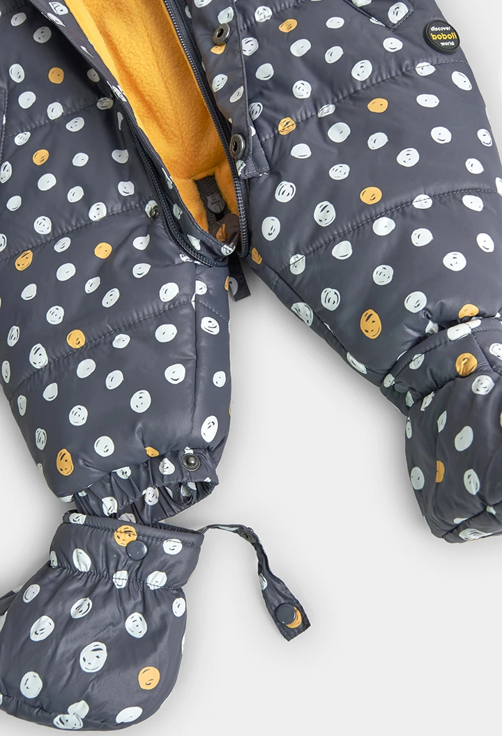 Pull en toile technique a pois pour bébé