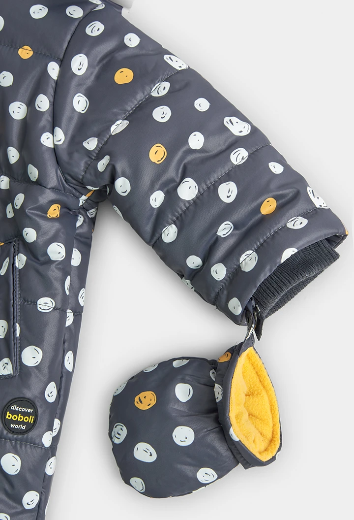 Technical fabric babygrow polka dot for baby