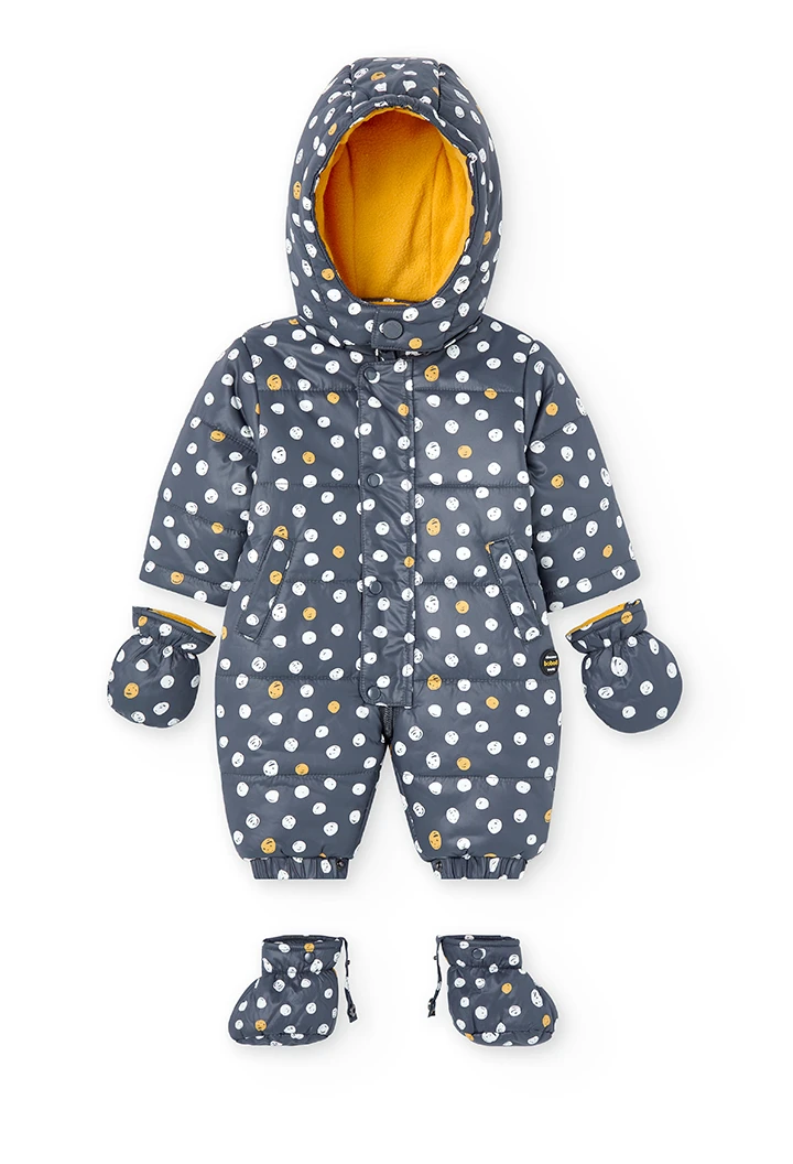 Pull en toile technique a pois pour bébé
