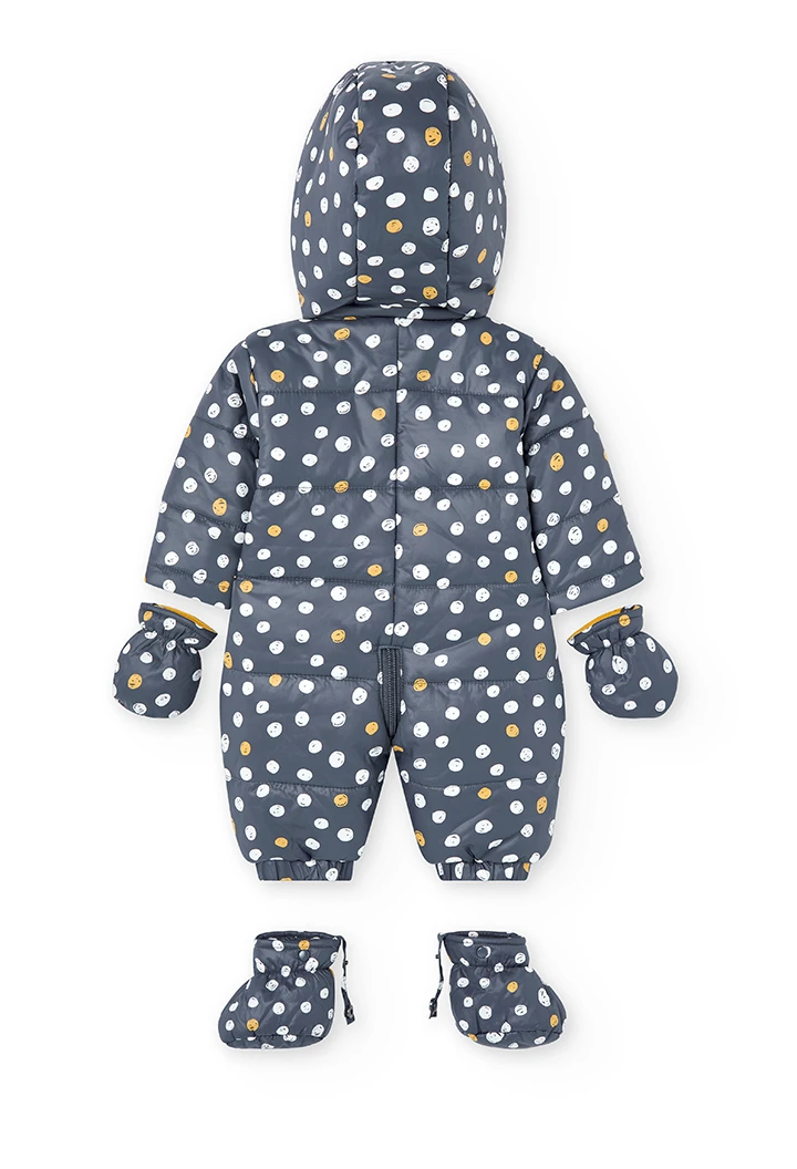 Pull en toile technique a pois pour bébé