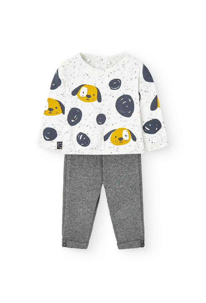 Pack en tricot bi matiere pour bébé -BCI