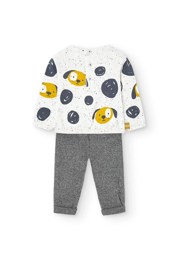 Pack en tricot bi matiere pour bébé -BCI