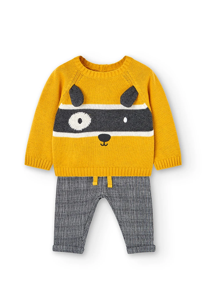 Pack en tricot bi matiere pour bébé -BCI