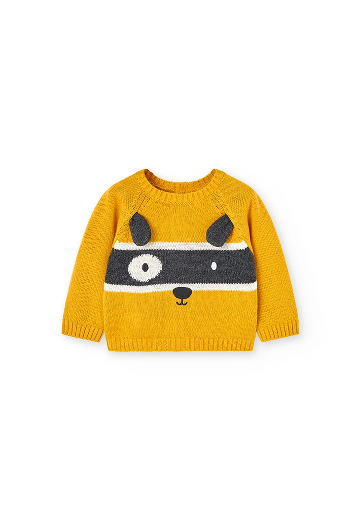 Pack punto combinado de bebé jersey  ocre -BCI