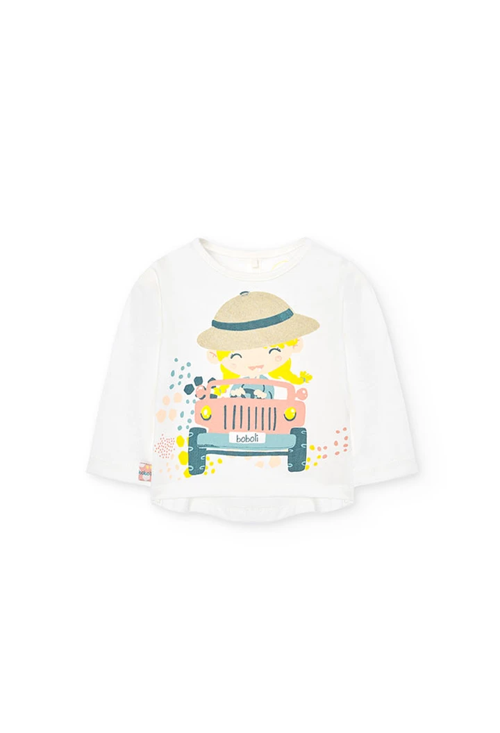 Pack tricoté pour bébé fille en blanc