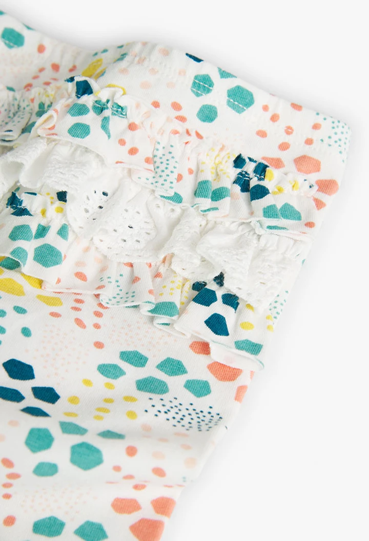 Pack tricoté pour bébé fille en blanc