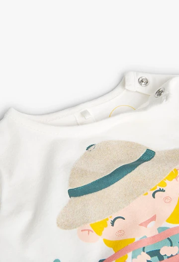 Pack tricoté pour bébé fille en blanc