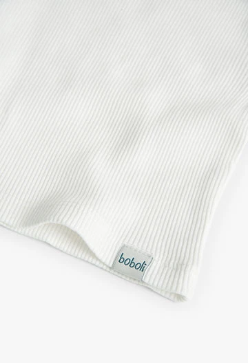 Strick-Shirt Canalé, für Babies, in Farbe Weiß