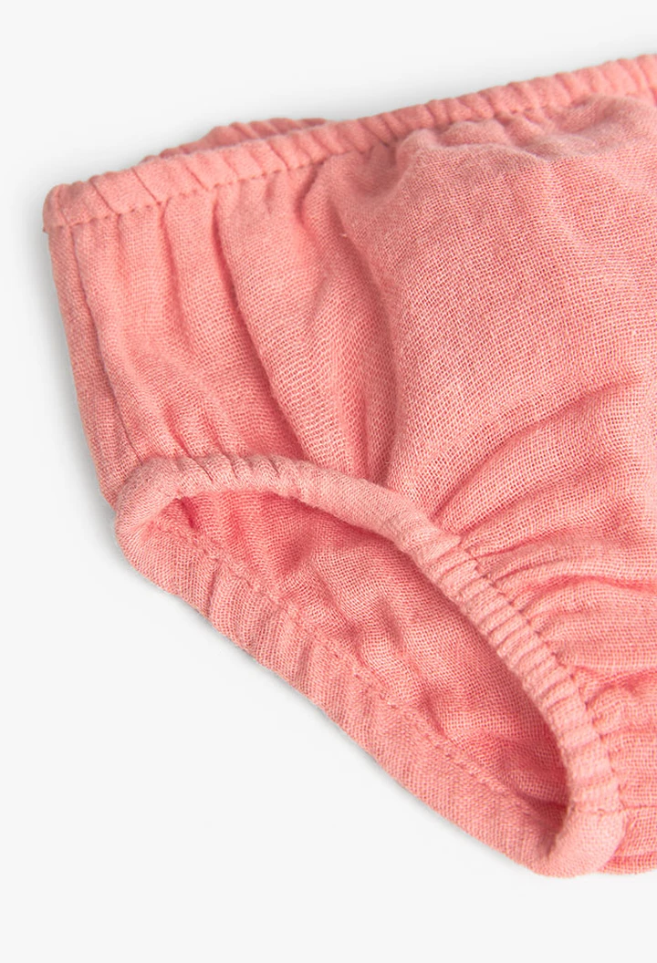 Robe fantaisie en tissu couleur saumon pour bébé
