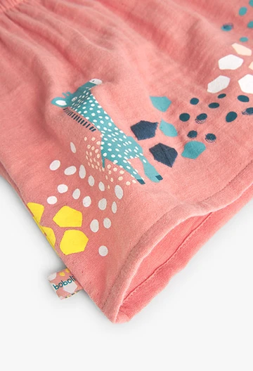 Robe fantaisie en tissu couleur saumon pour bébé