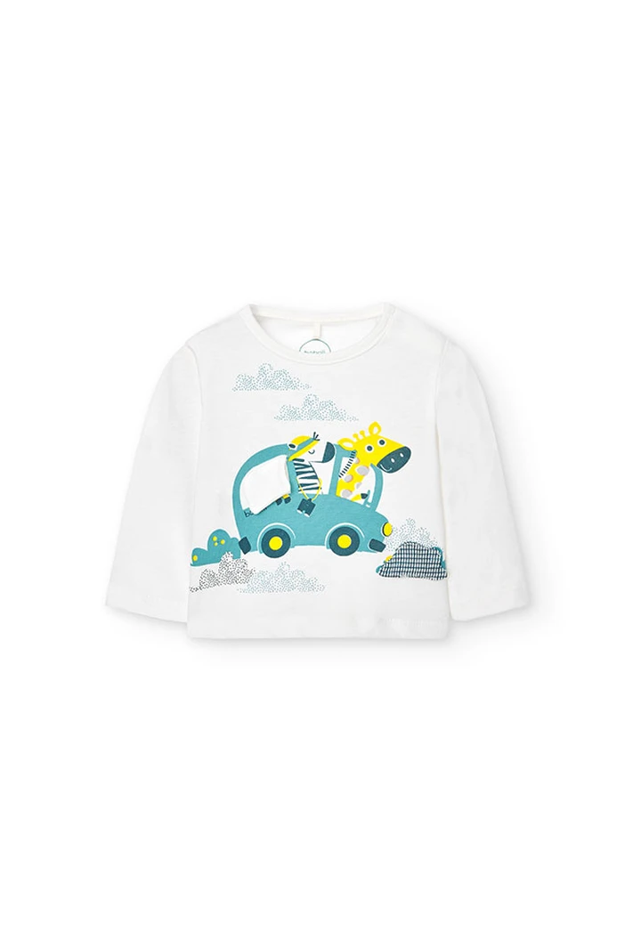 Pack tricoté pour bébé garçon en blanc