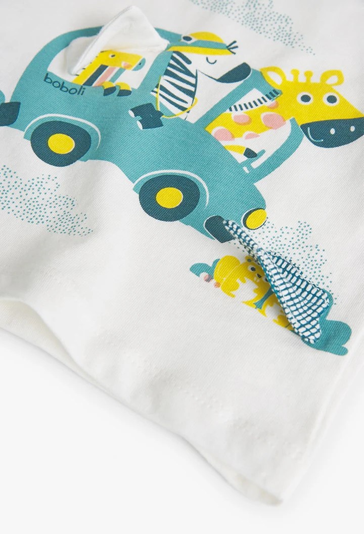 Pack tricoté pour bébé garçon en blanc