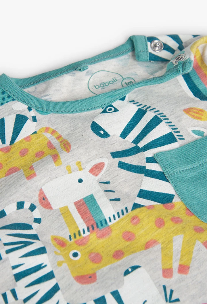 Pack bébé imprimé en maille combinée