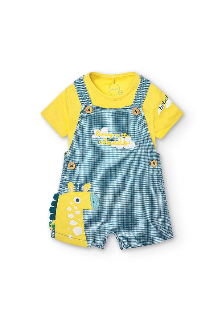 Pack tricoté pour bébé garçon en jaune