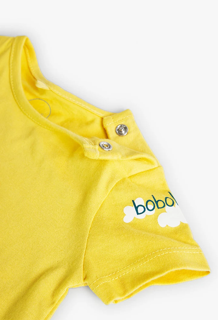 Pack tricoté pour bébé garçon en jaune