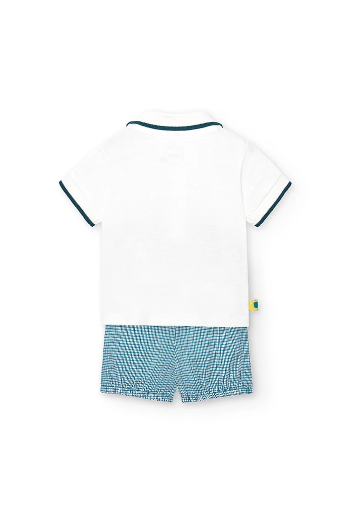 Pack tricoté de bébé garçon en blanc