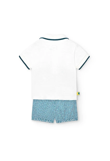 Pack tricoté de bébé garçon en blanc