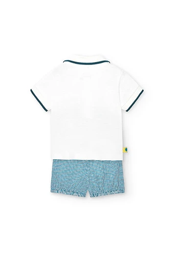 Pack tricoté de bébé garçon en blanc