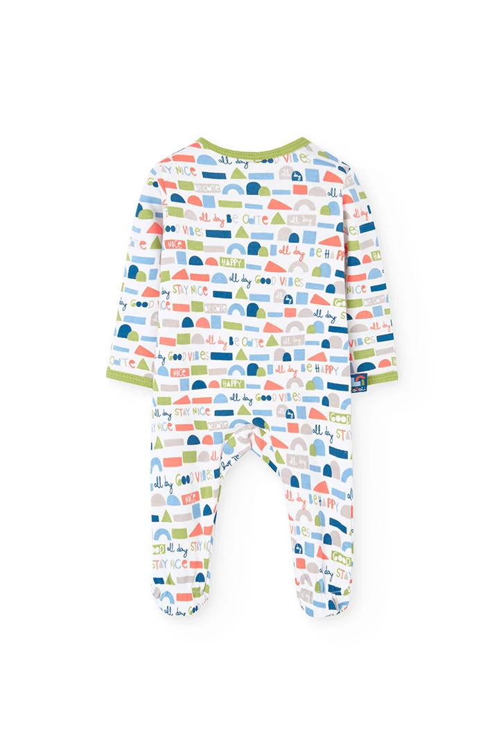 Babygrow interlock para bebé com estampado