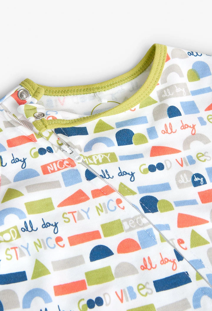 Babygrow interlock para bebé com estampado