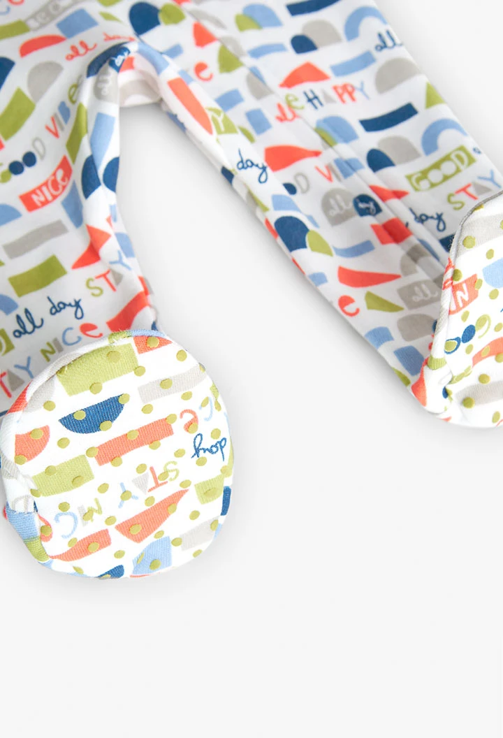 Pelele interlock para bebé con estampado