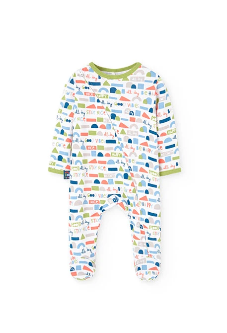 Babygrow interlock para bebé com estampado