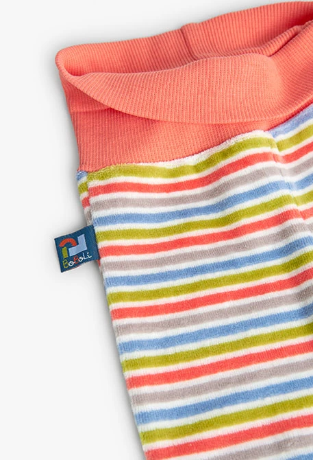 Geschenkset für Baby-Jungen aus Samt in Weiß