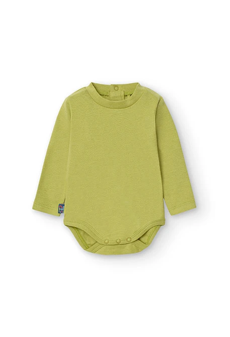Ensemble de t-shirt et salopette en peluche pour bébé garçon en vert kiwi
