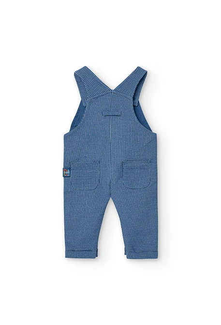 Boy's set and dungarees in green fleece for baby boy