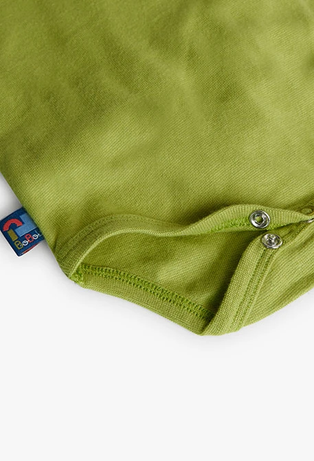 Ensemble de t-shirt et salopette en peluche pour bébé garçon en vert kiwi