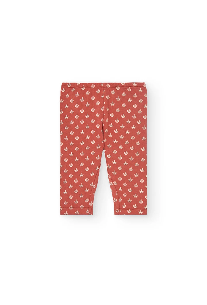 Completo di camicetta e leggings in maglia per bambina in colore bianco