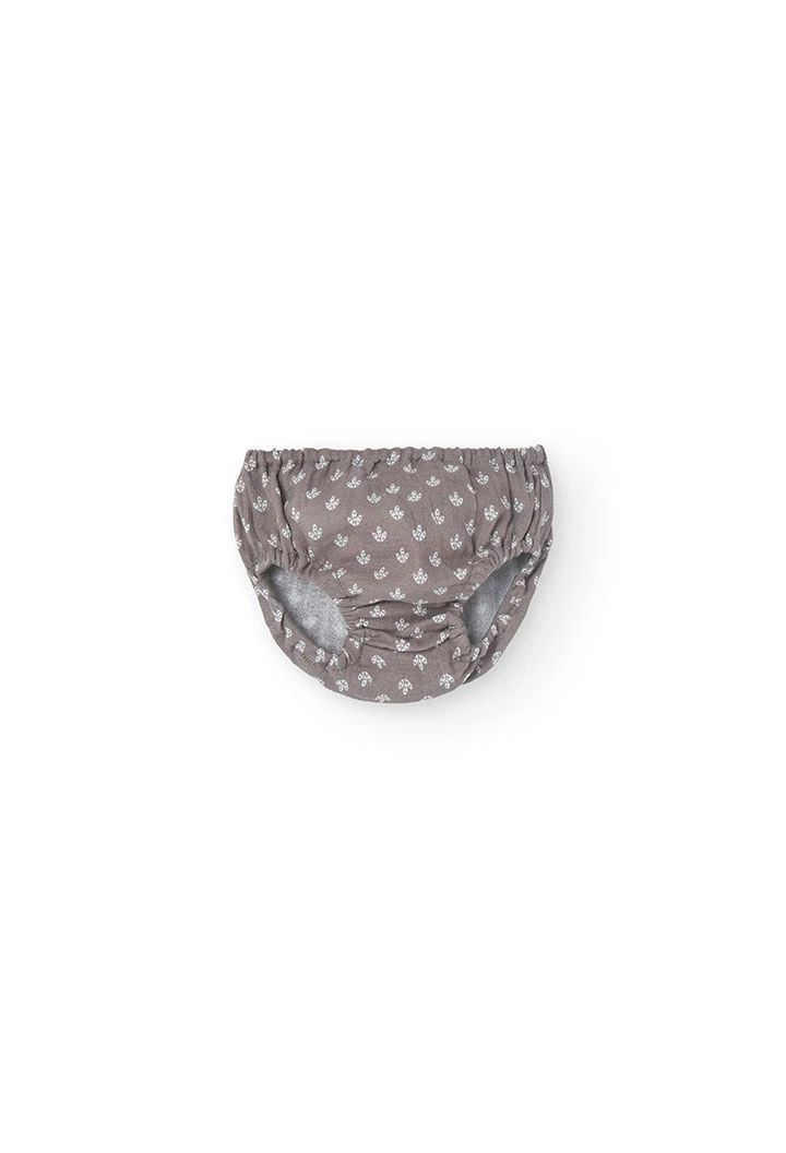 Vestito in maglia tricot per neonata di colore bianco