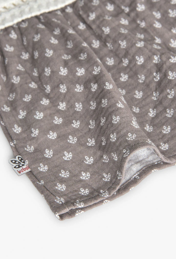 Vestito in maglia tricot per neonata di colore bianco