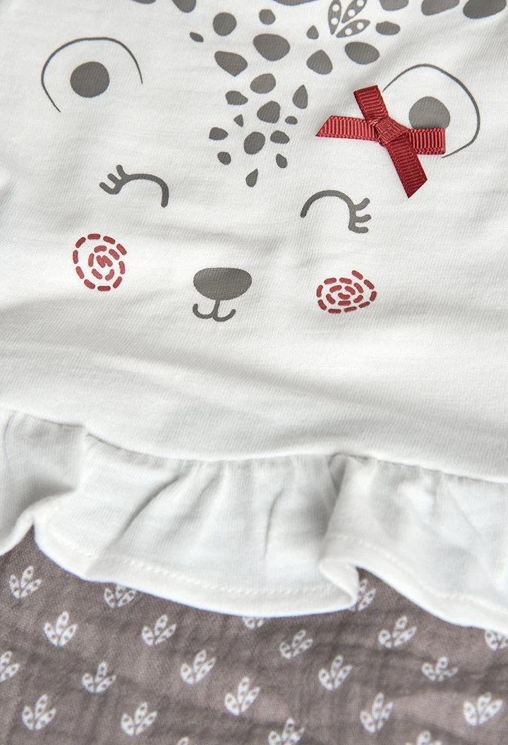 Strickstrampler für Babys Mädchen in kombinierter Farbe Weiß