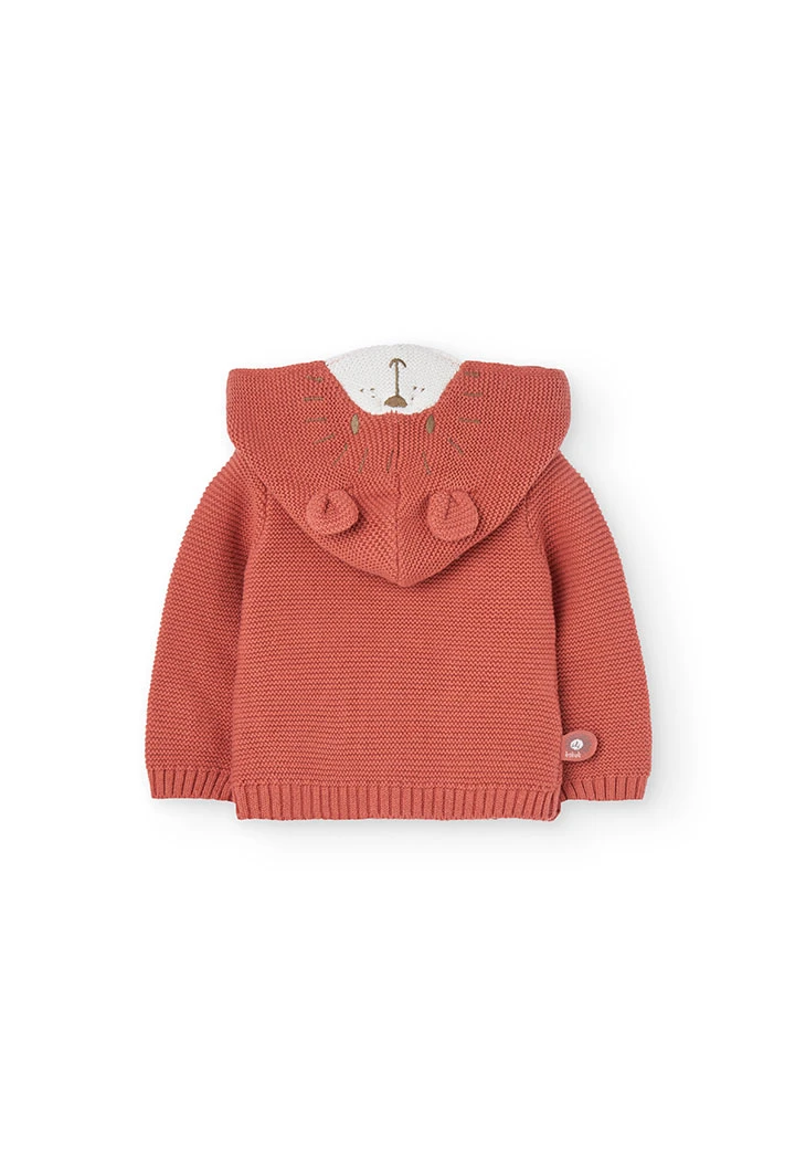 Strickjacke für Babys in Orange