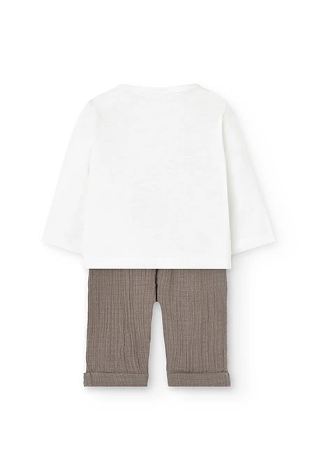 Set di maglieria per neonato in colore bianco