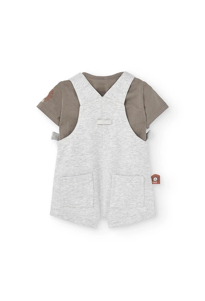Set di maglietta a maglia per neonato in colore marrone.